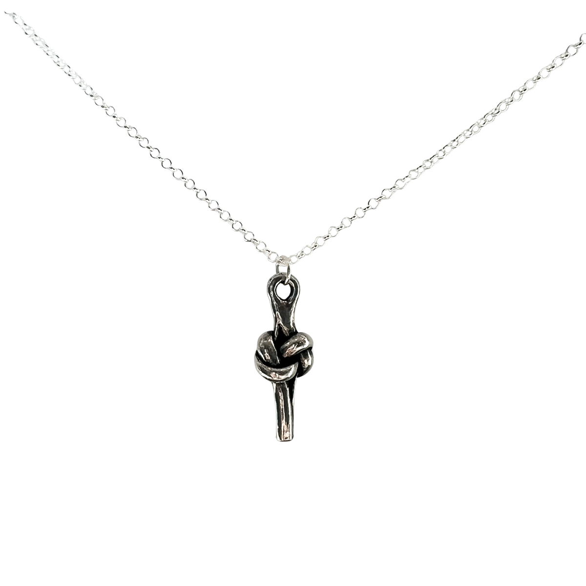 Pewter Love Knot Pendant - 10th Tin Anniversary Gift for her