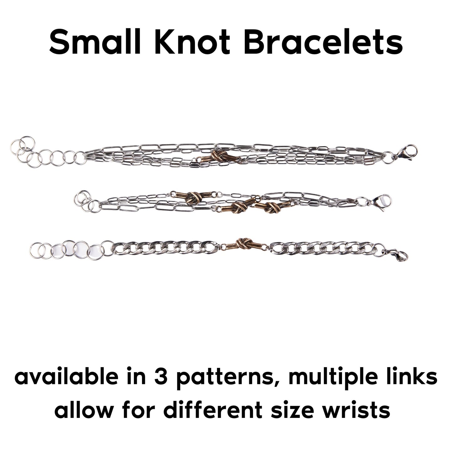 Bronze Mini Knot Bracelets - Steel Toe Studios