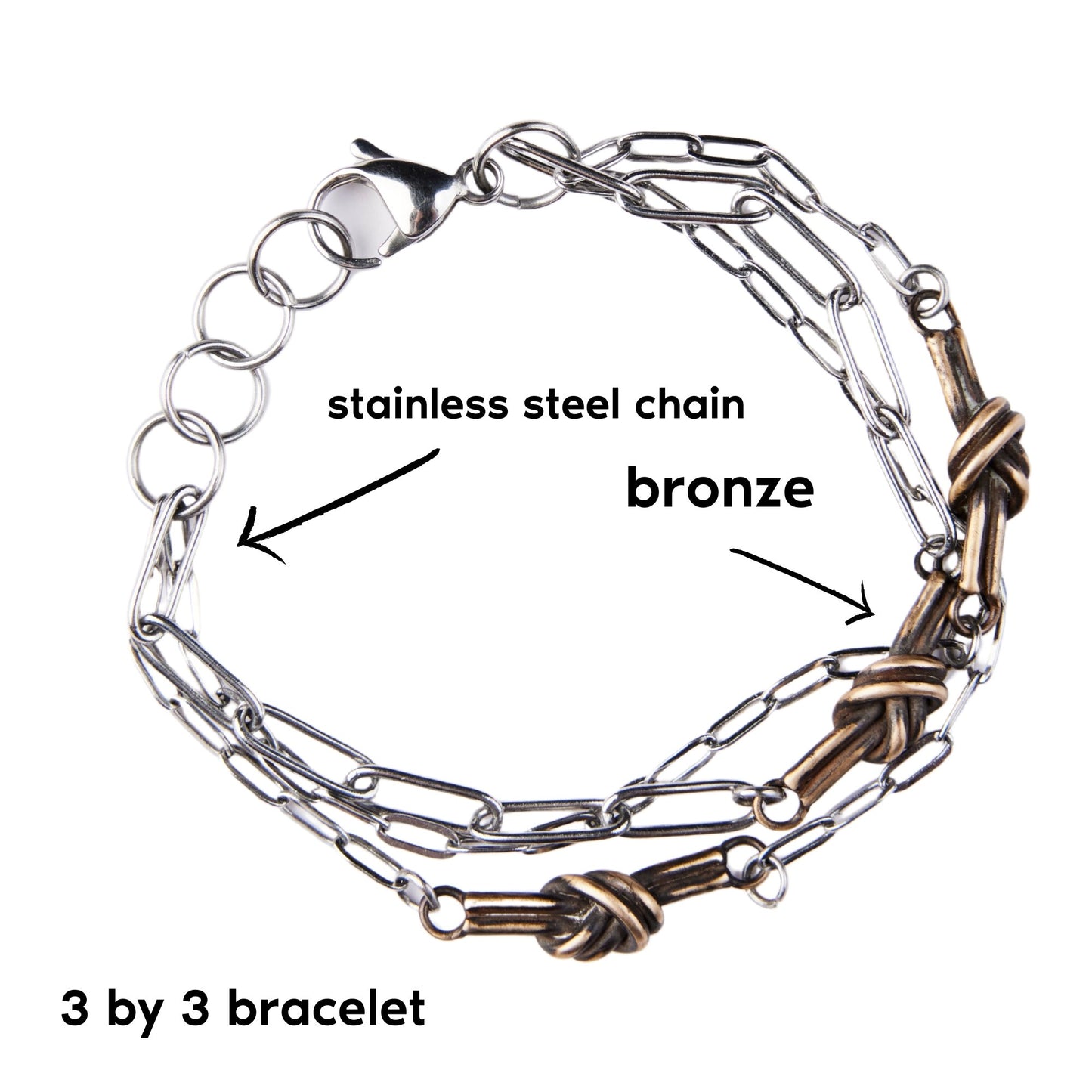 Bronze Mini Knot Bracelets - Steel Toe Studios