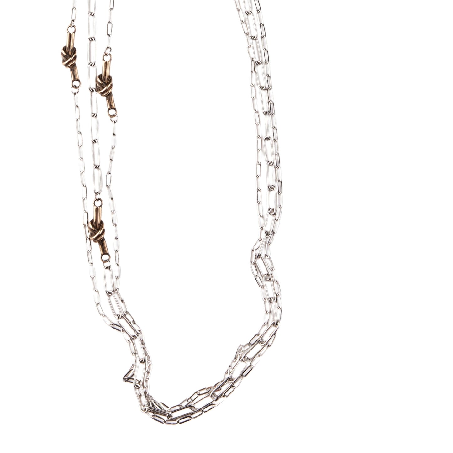 Bronze Overhand Knot Necklace Set - Steel Toe Studios