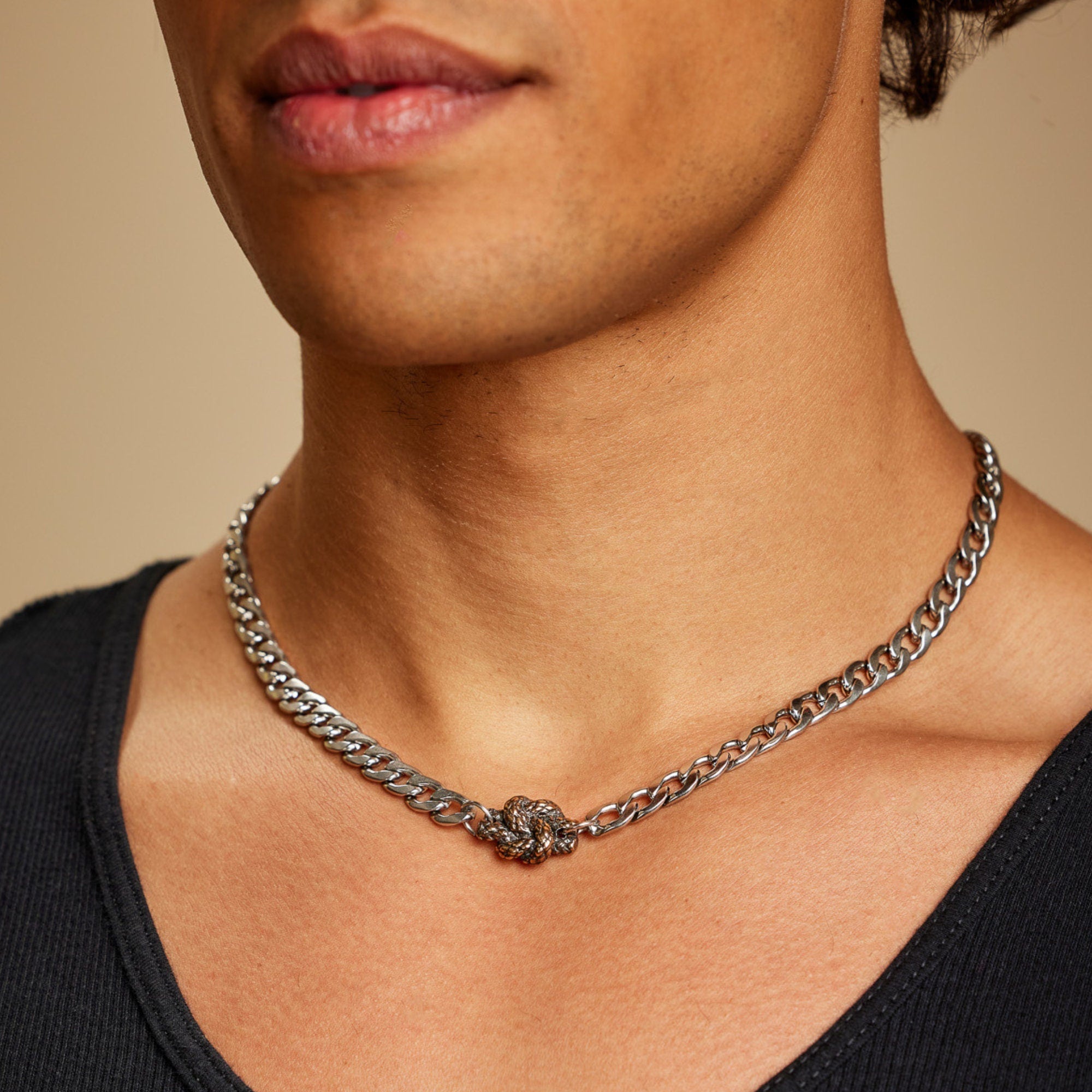 Bronze Rope Love Knot Chain - Steel Toe Studios