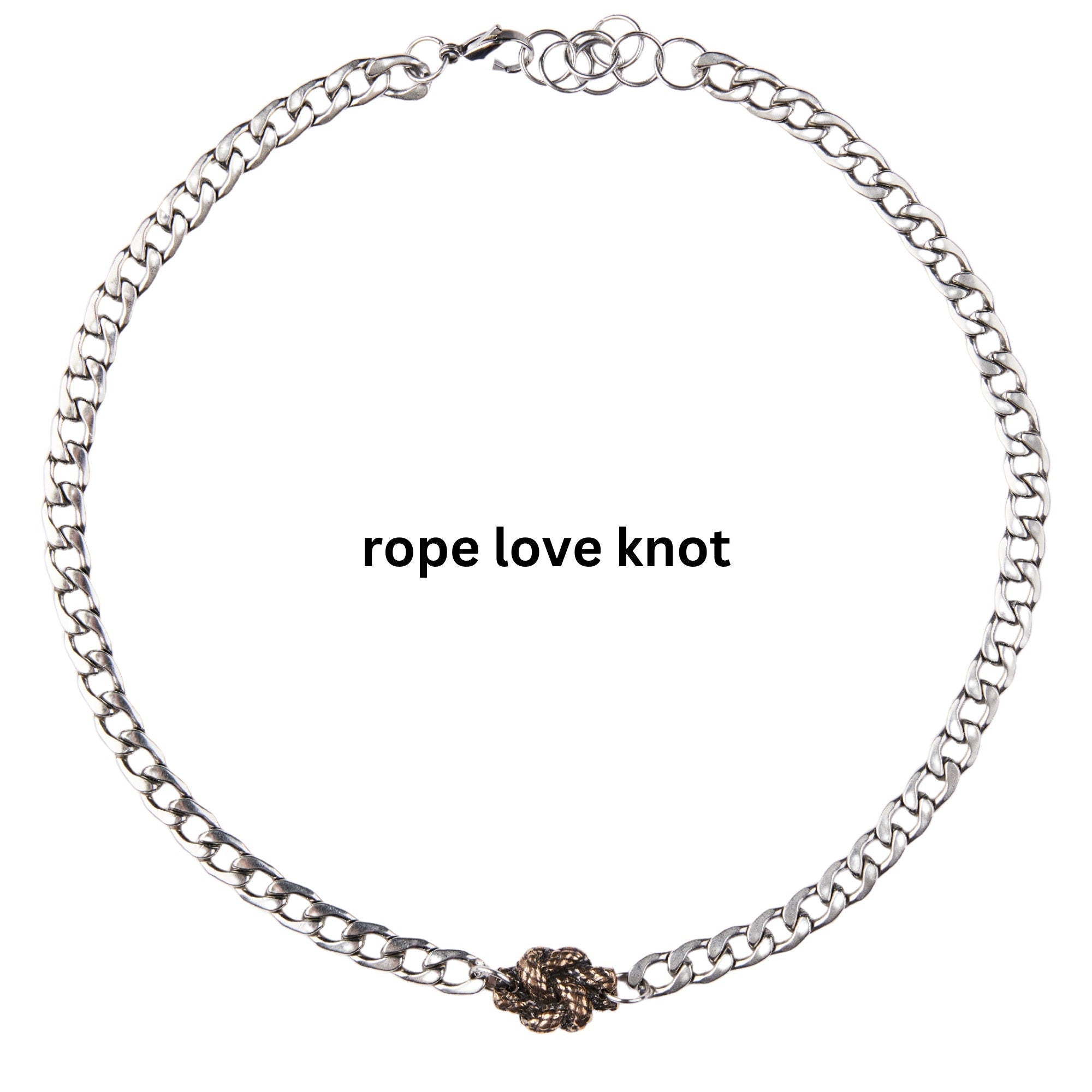 Bronze Rope Love Knot Chain - Steel Toe Studios