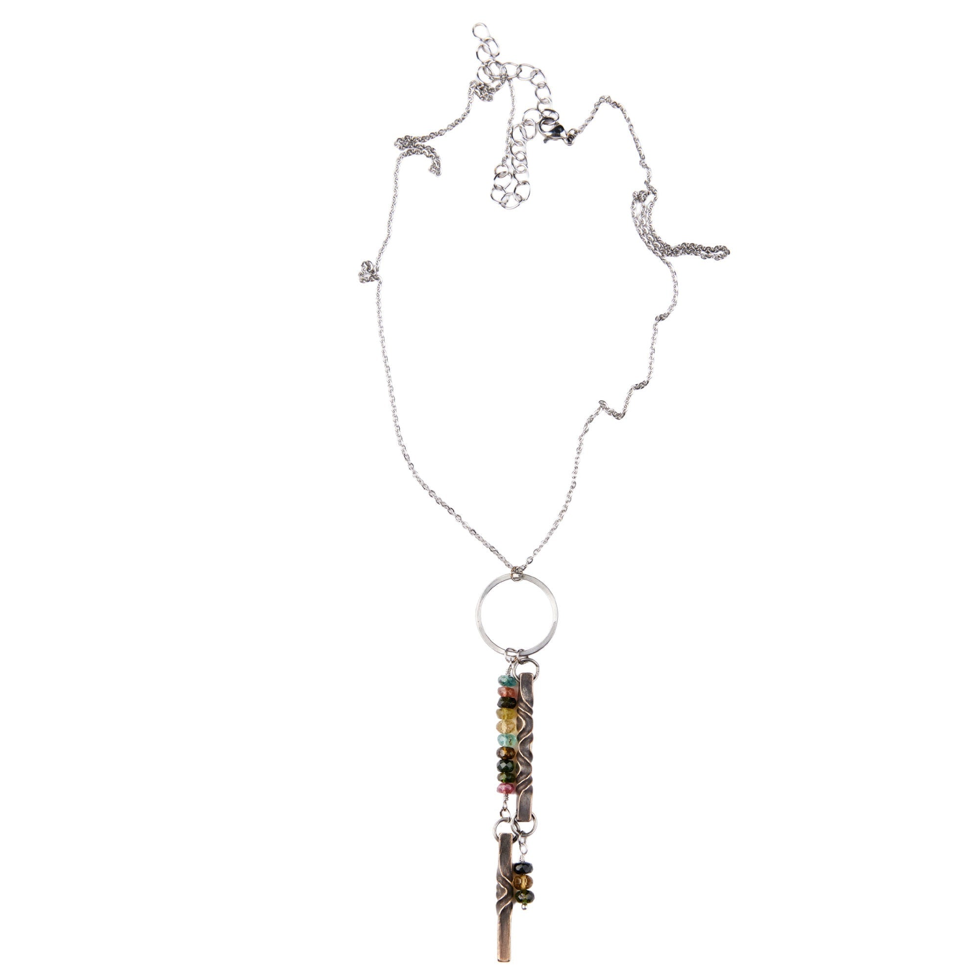 anniversary necklace for wife 8th year wedding anniversary, bronze and tourmaline necklace, anniversary gift for wife