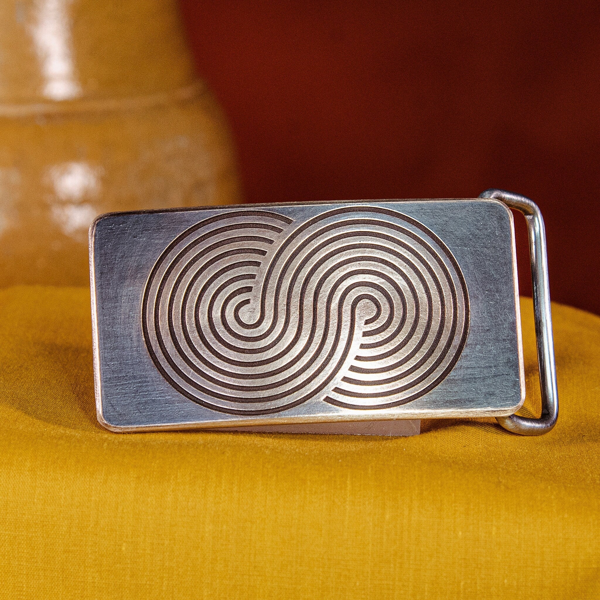 Tracks Infinity Bronze Belt Buckle - Steel Toe Studios