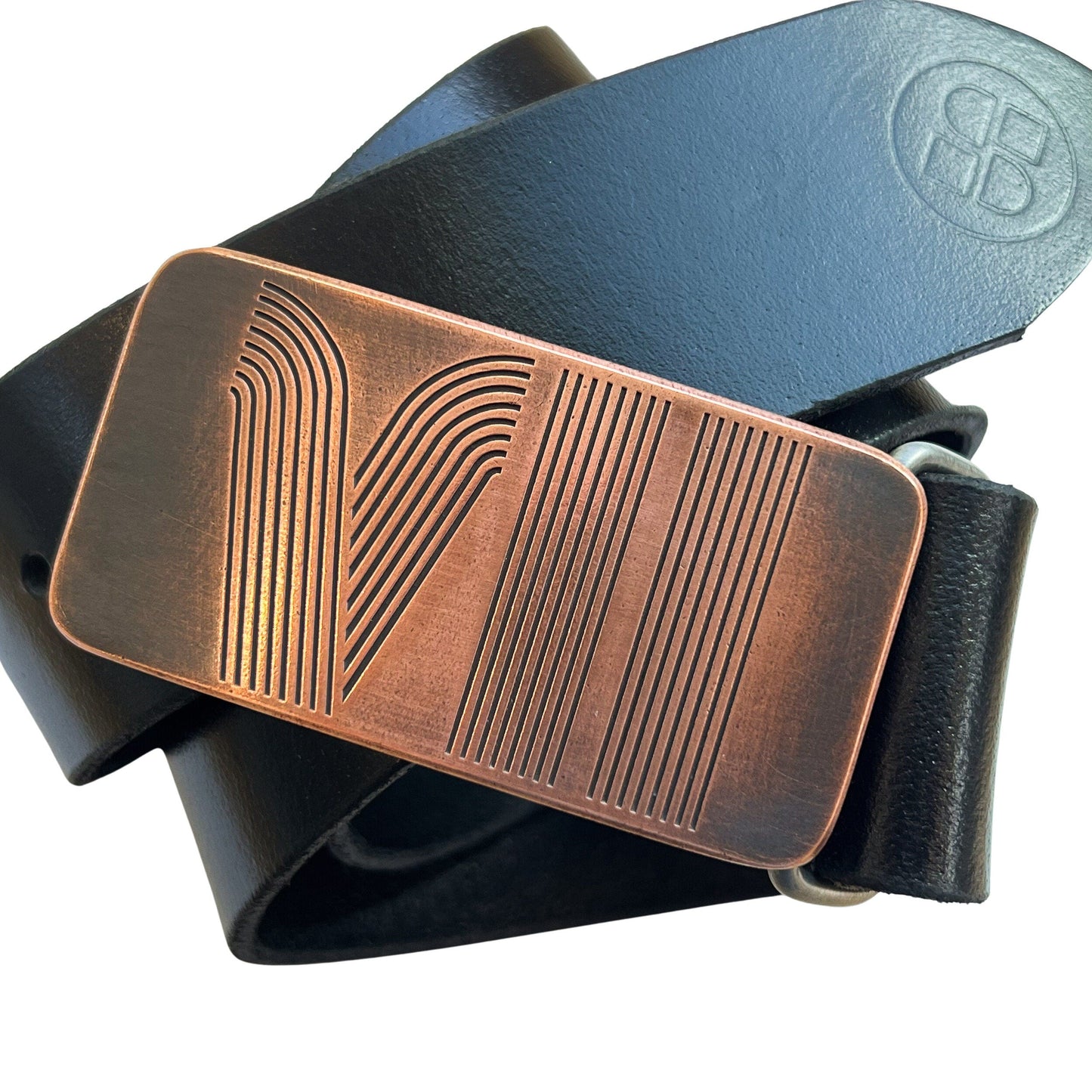 Tracks Roman Numeral 7 Copper Belt Buckle - Steel Toe Studios