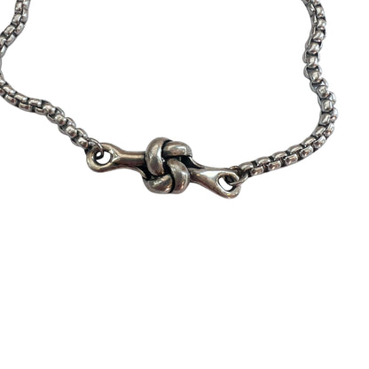 Pewter Love Knot Bracelet – 10th Tin Anniversary Gift for Her