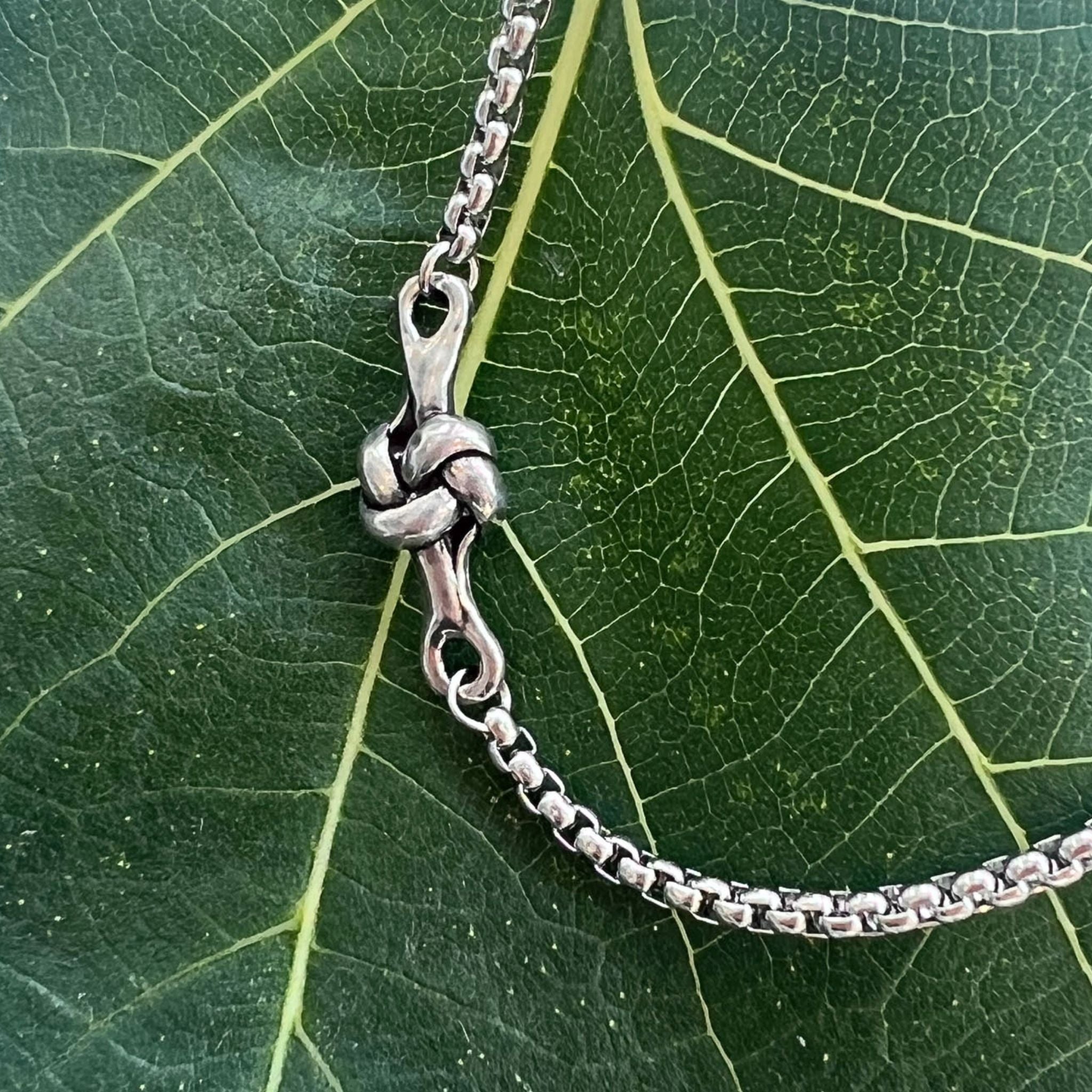 Pewter Love Knot Bracelet – 10th Tin Anniversary Gift for Her