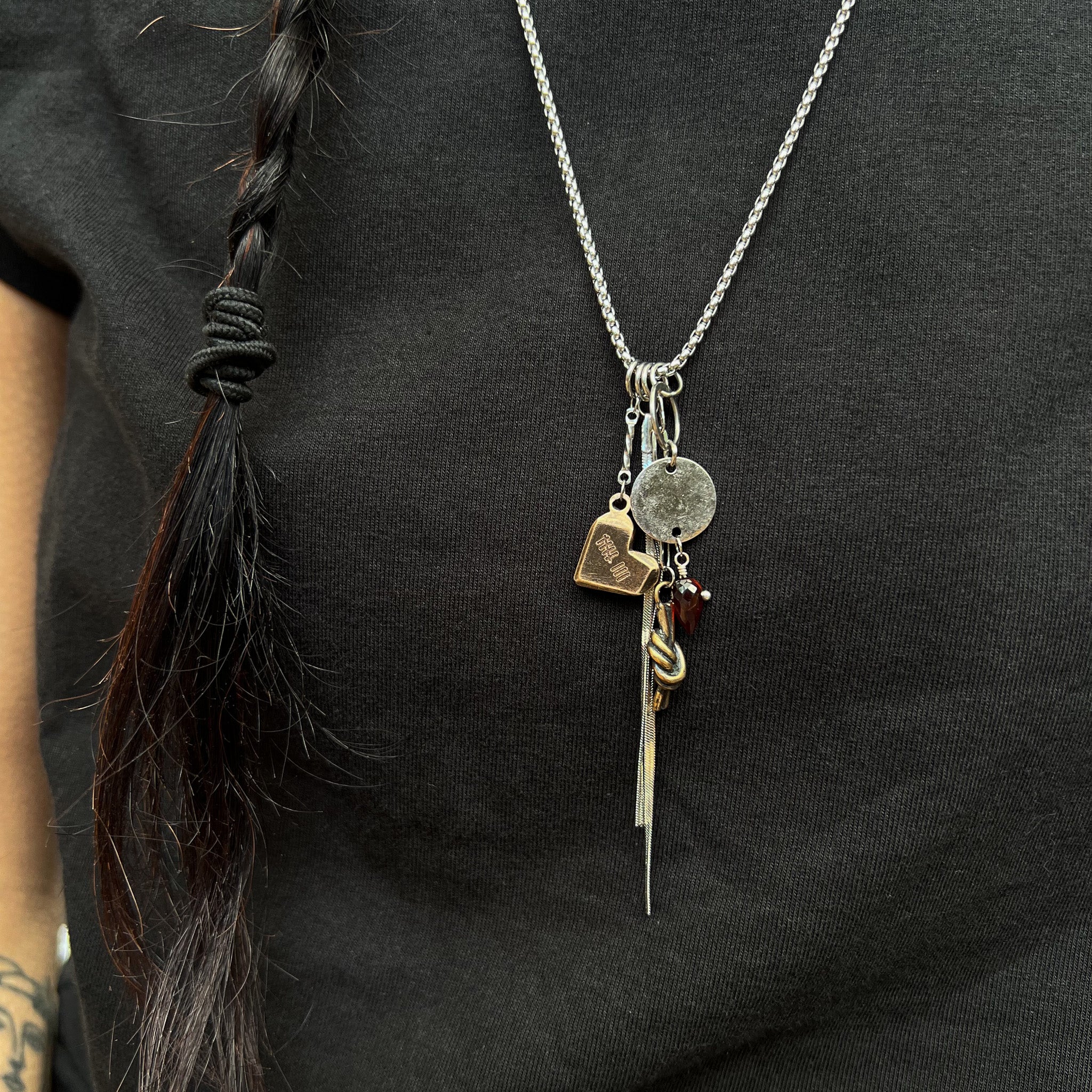 Bronze Personalized Charm Necklace – 8th Anniversary Gift for Her