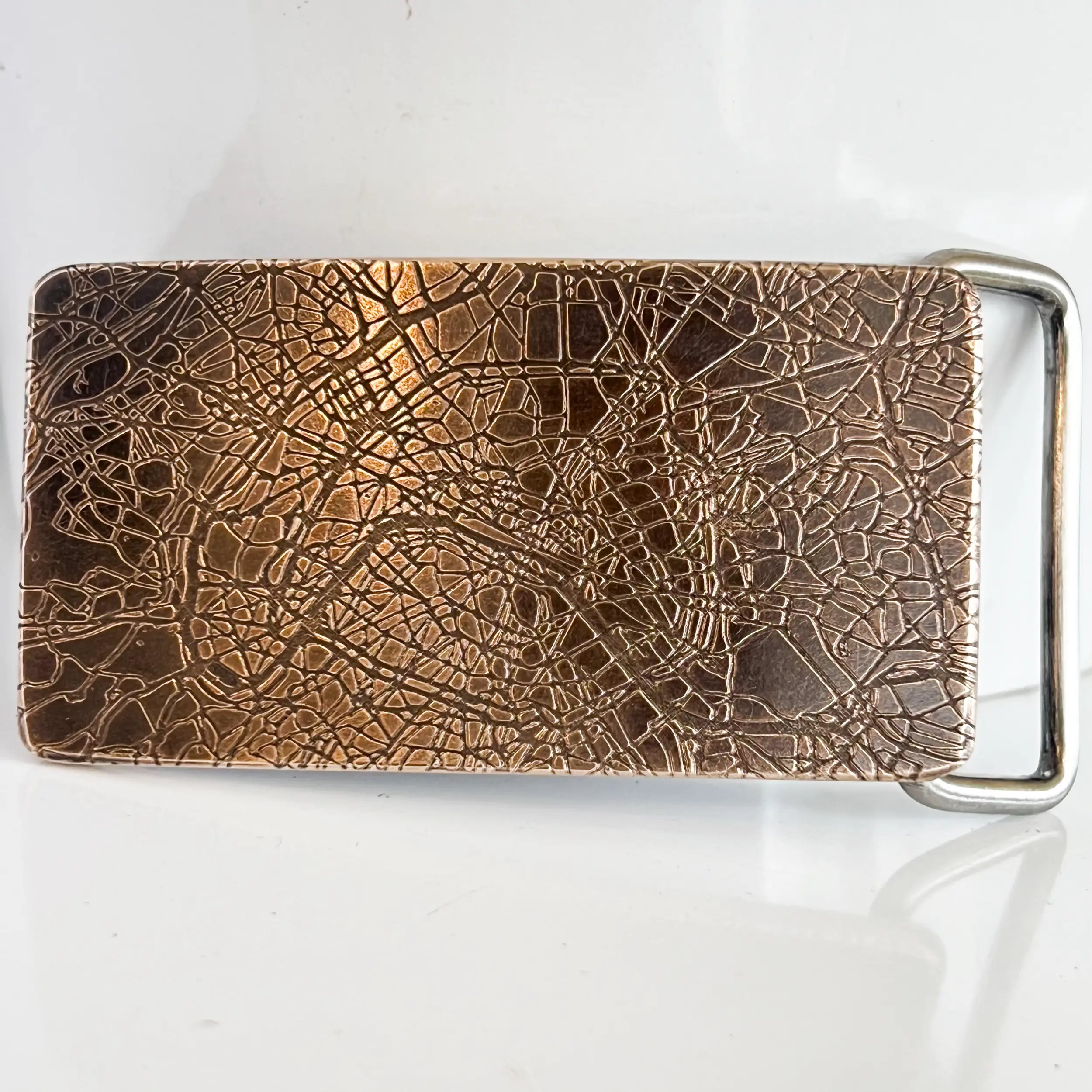 Bronze Custom Map Belt Buckle