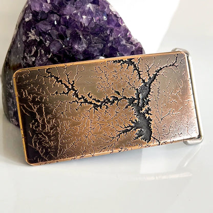 Bronze Custom Map Belt Buckle