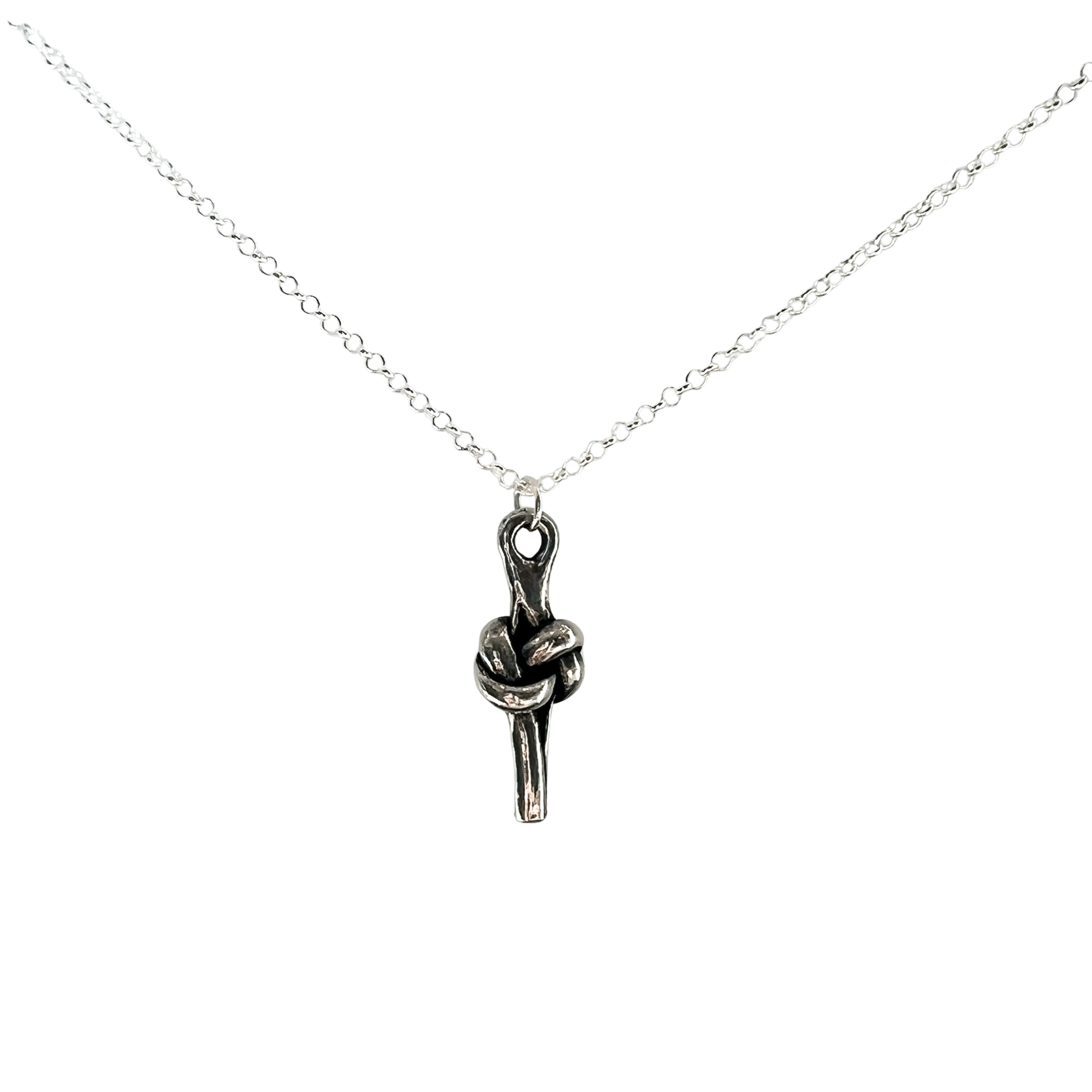 Pewter Love Knot Pendant - 10th Tin Anniversary Gift for her