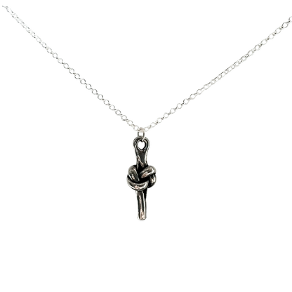 Pewter Love Knot Pendant - 10th Tin Anniversary Gift for her