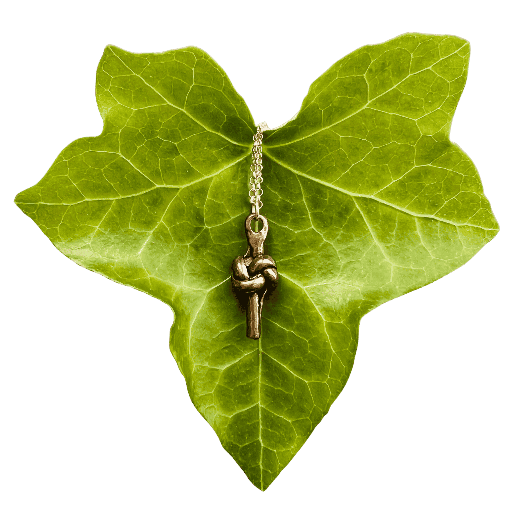 Puffy Bronze Love Knot Pendant – 8th Anniversary Gift for Her