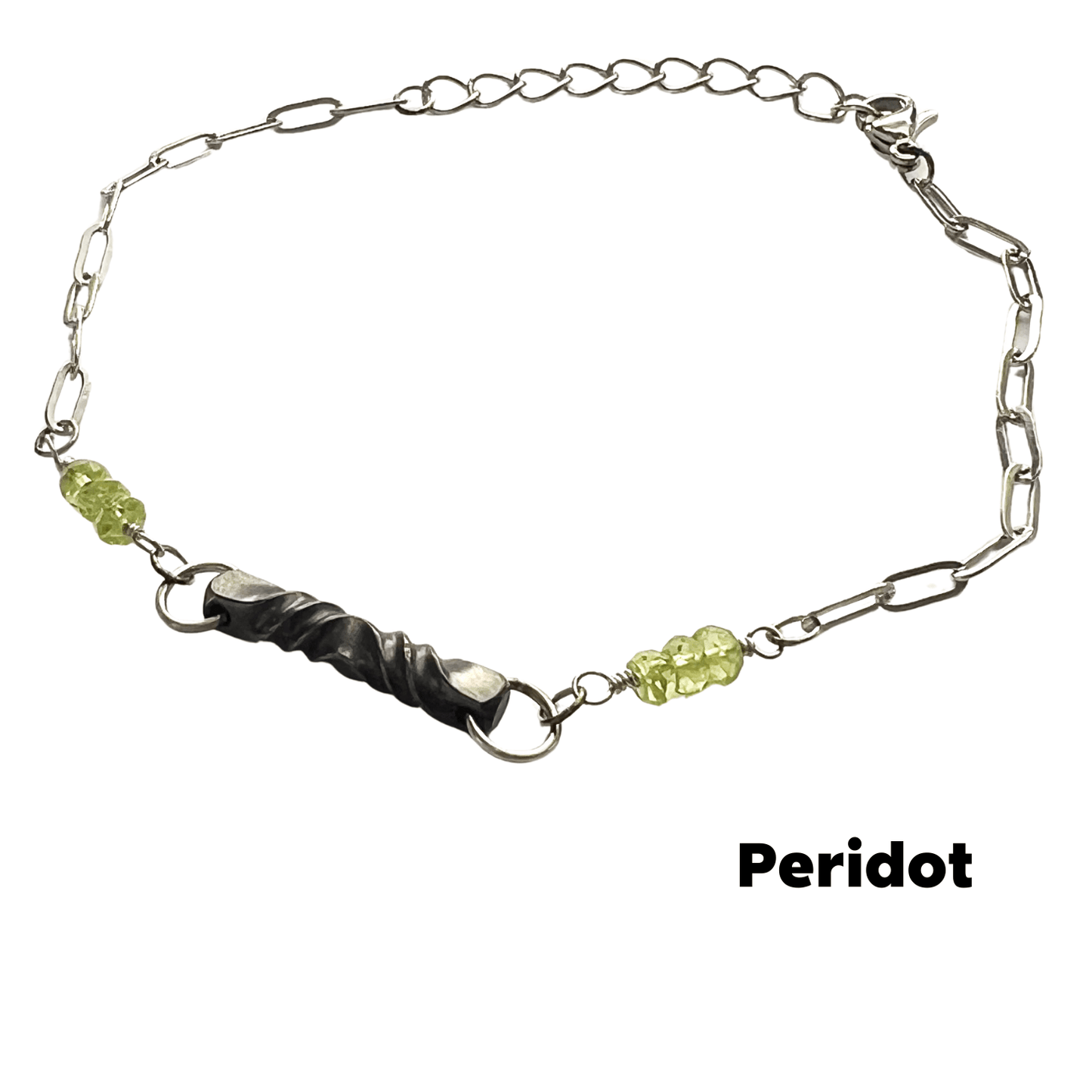 Iron Twist Gemstone Bracelet - Steel Toe Studios