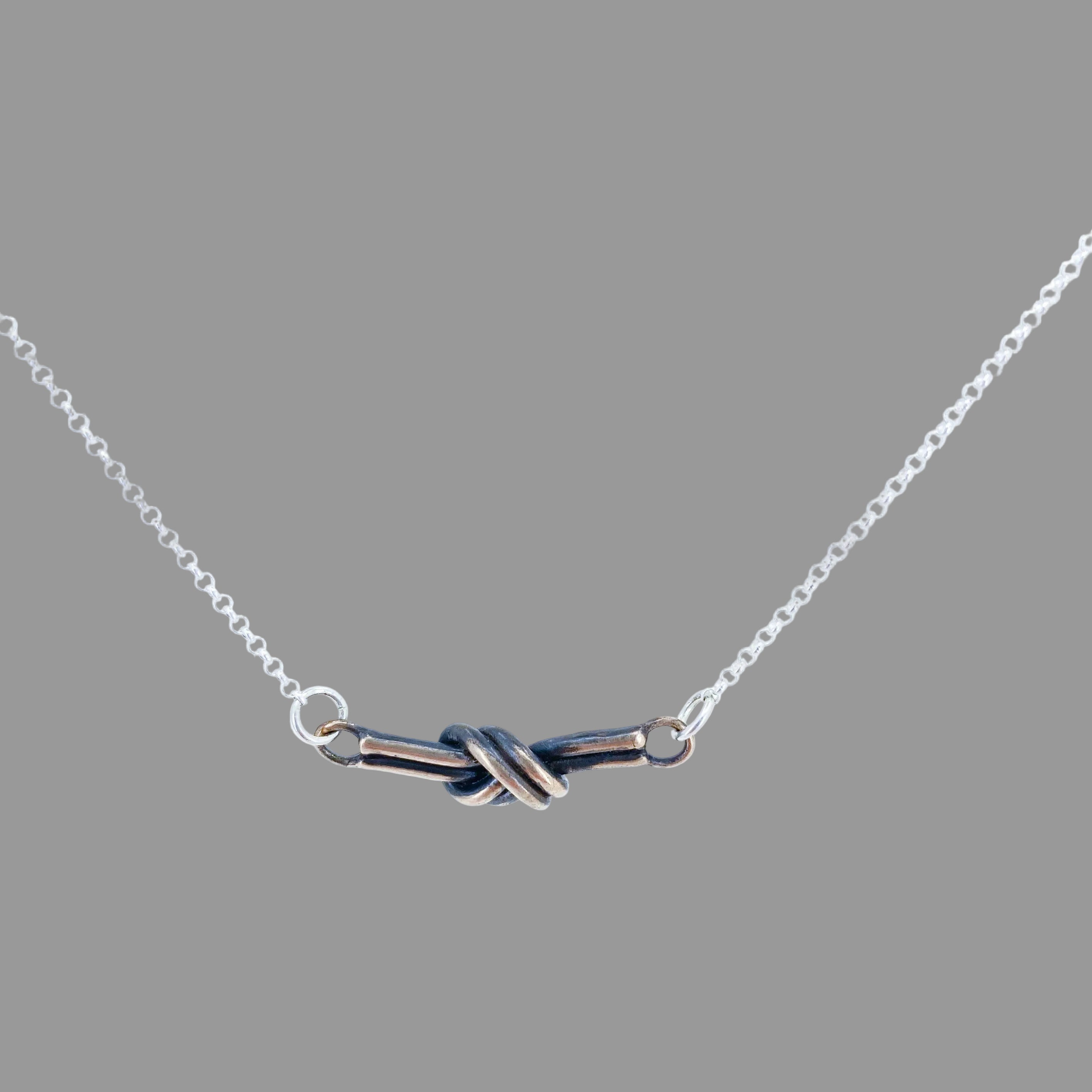 アクセサリー santaku 2way eight knot necklace Bronze Eternity Knot Necklace | 8th Anniversary for Her – Steel