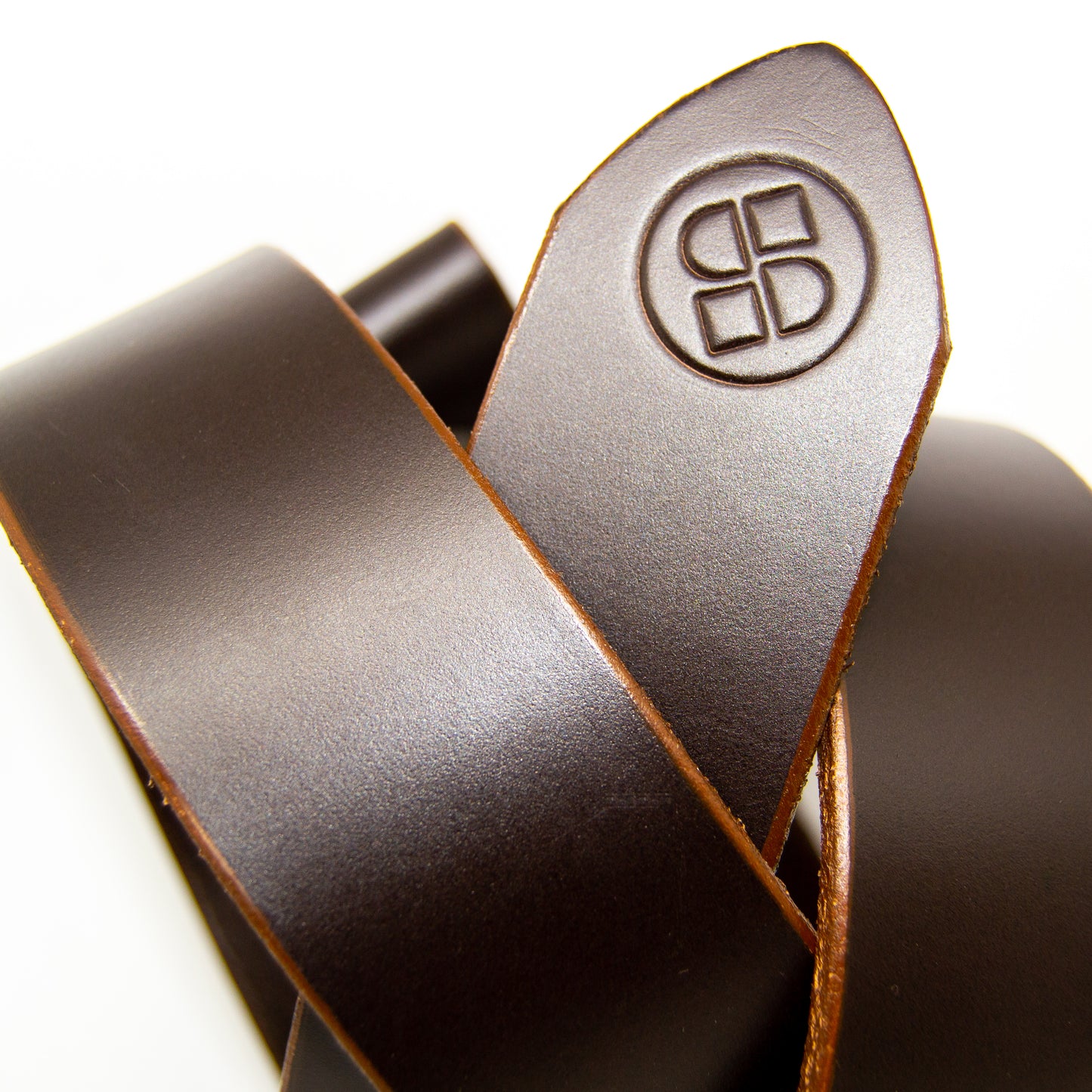 Dark Brown Leather Snap Belt