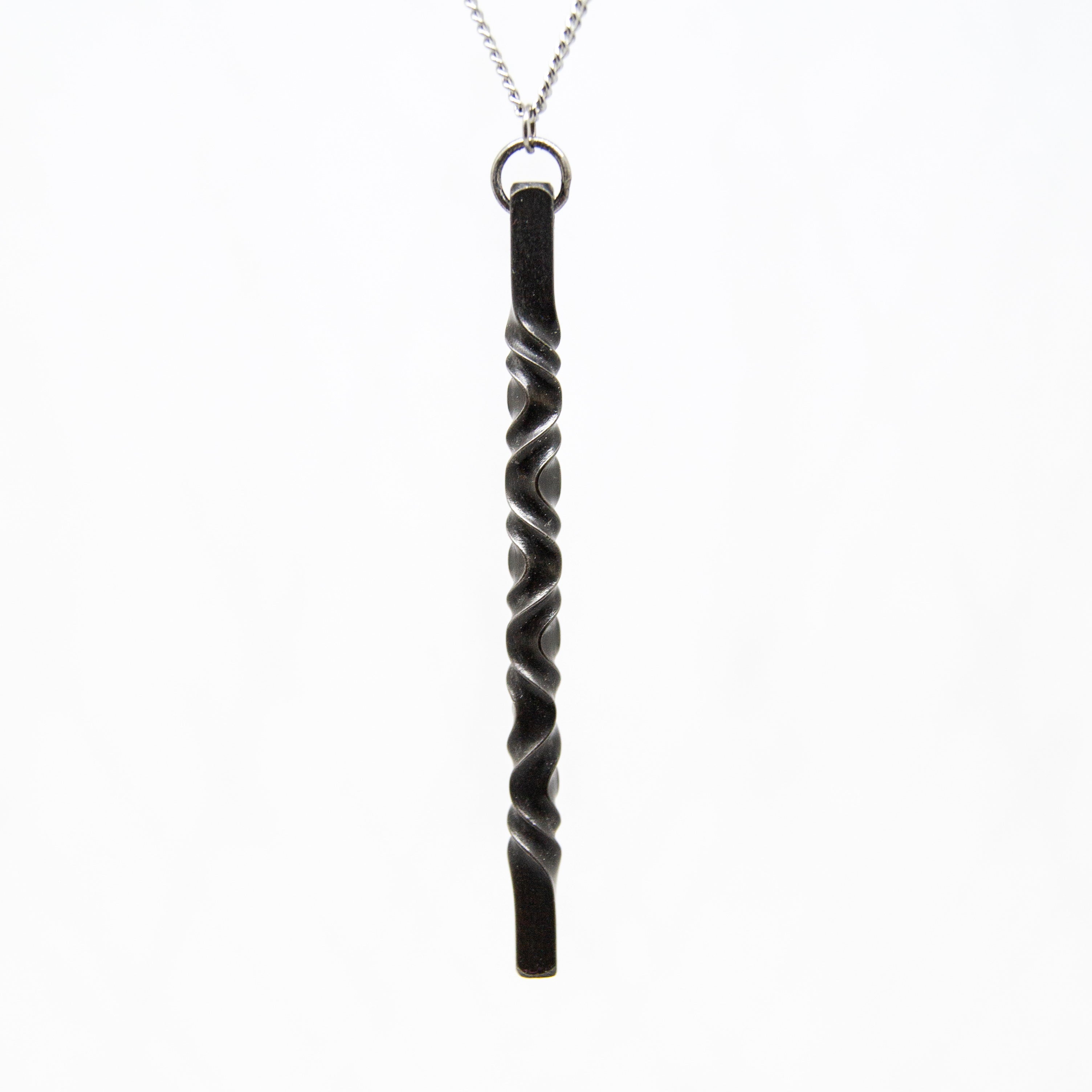 Iron Long Twist Pendant - Steel Toe Studios