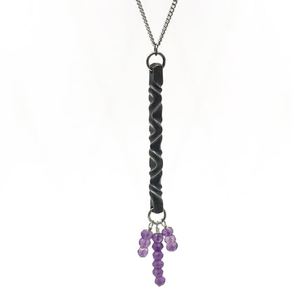 Iron Blossom Amethyst Pendant
