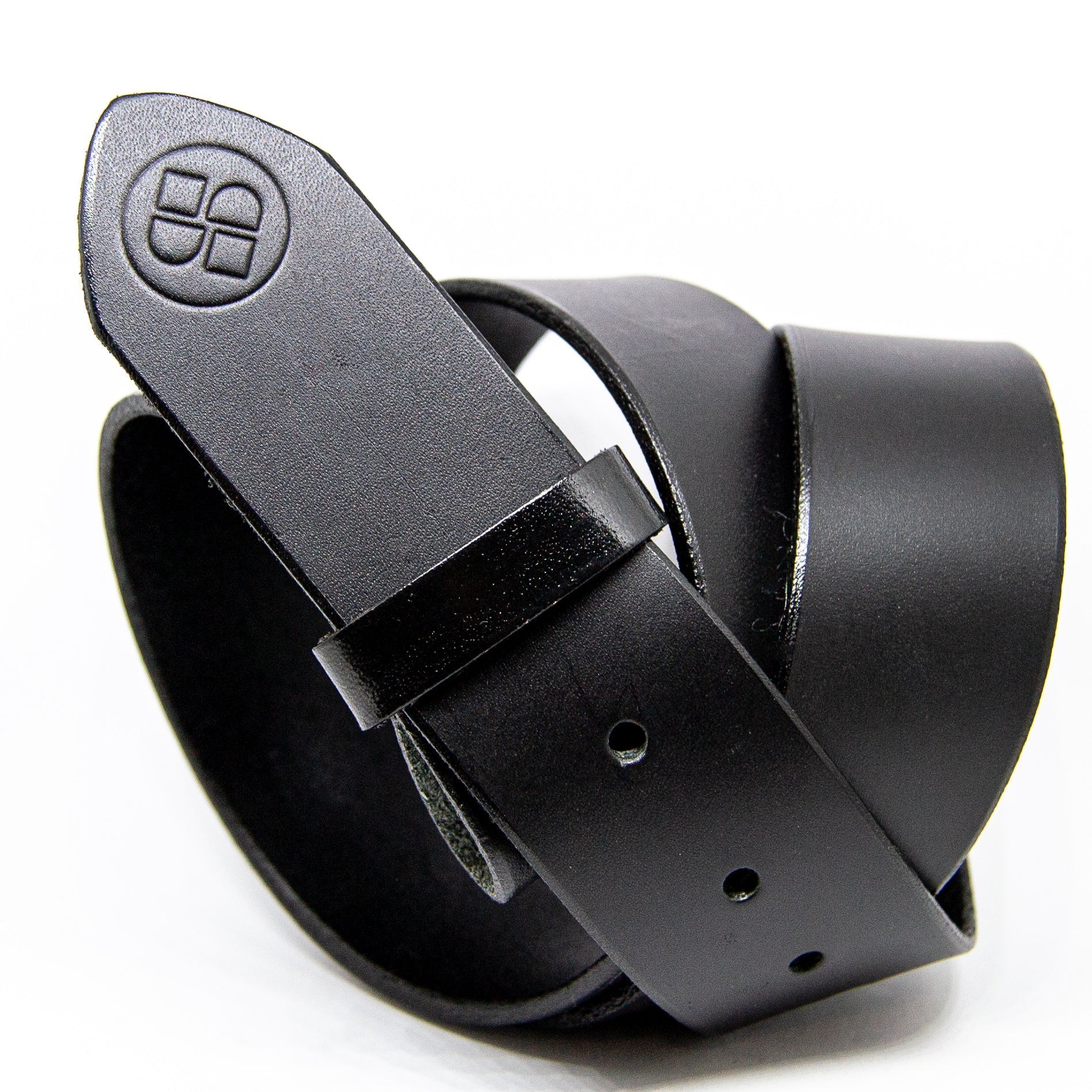 Black Leather Snap Belt - Steel Toe Studios