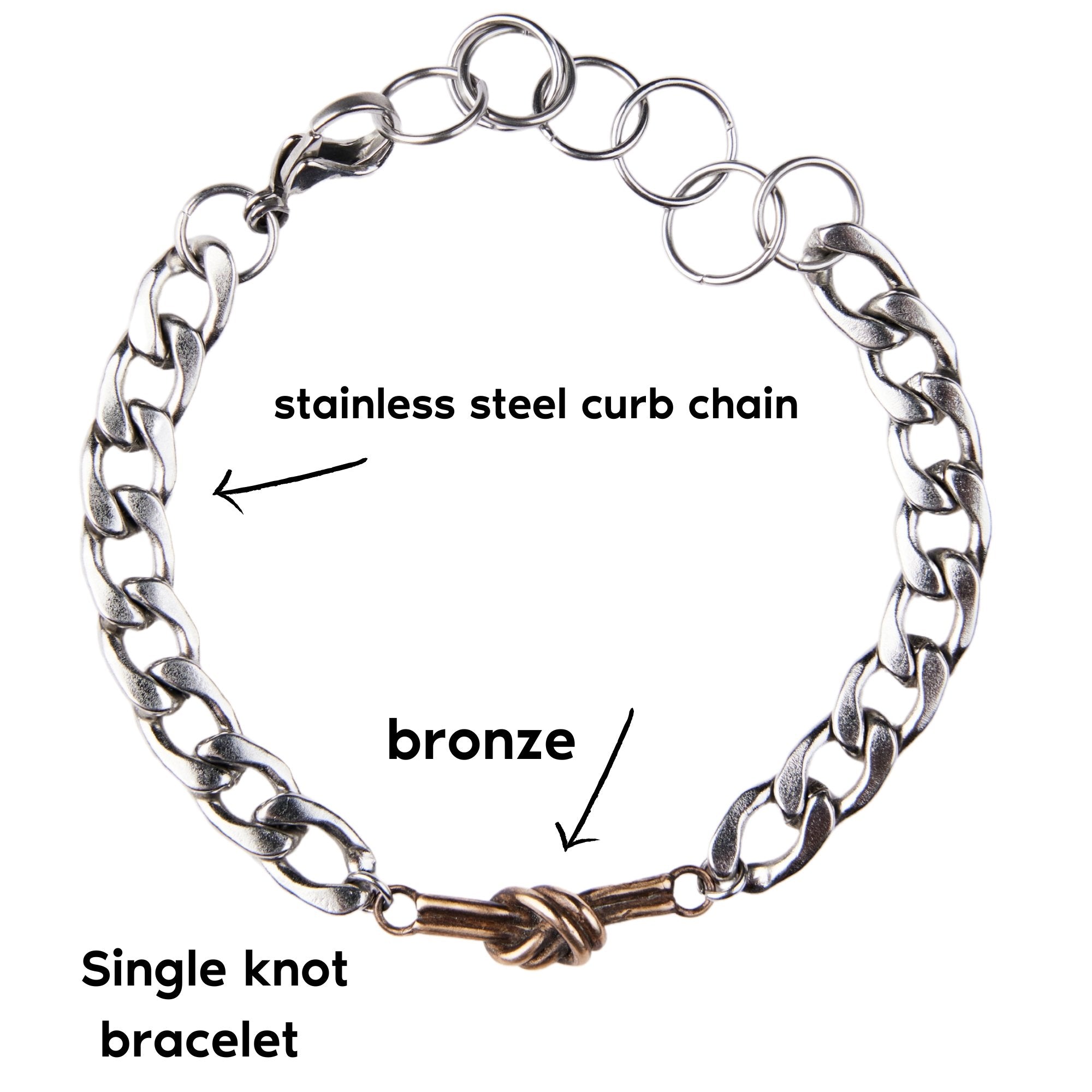 Bronze Mini Knot Bracelets - Steel Toe Studios