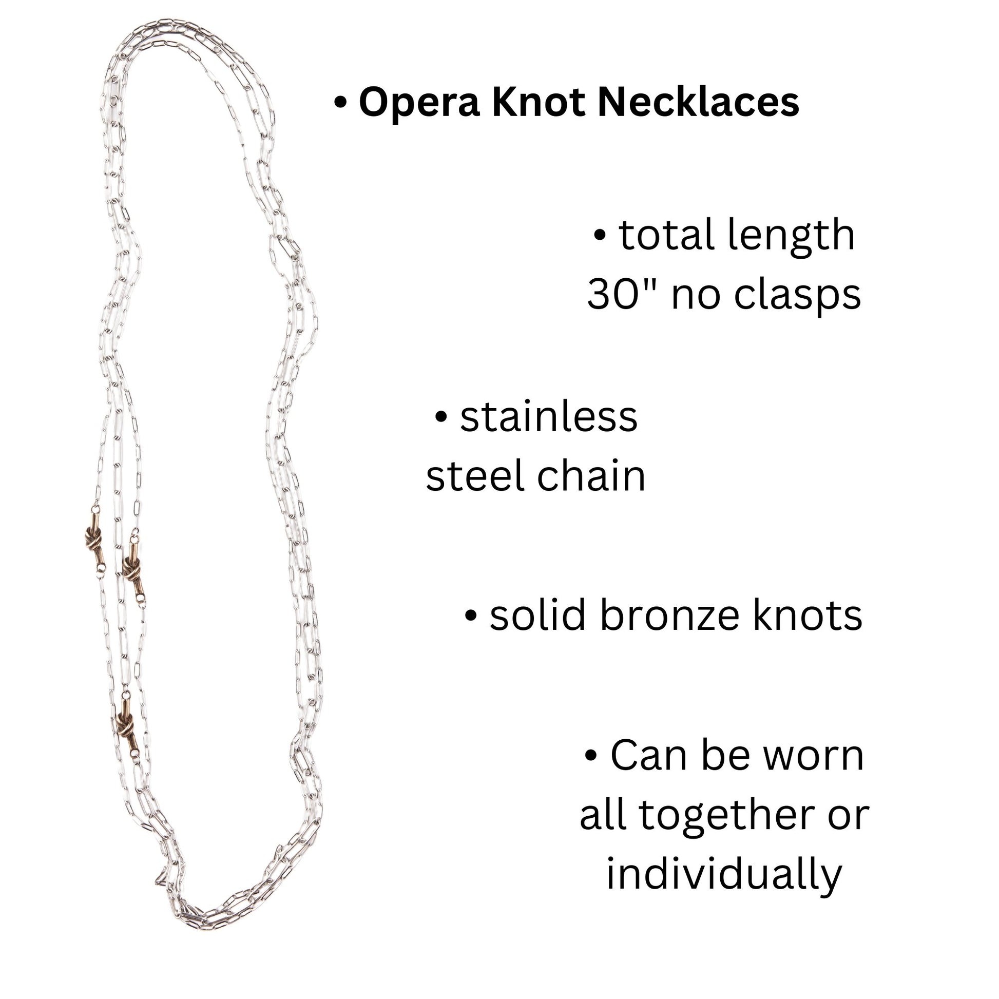 Bronze Overhand Knot Necklace Set - Steel Toe Studios