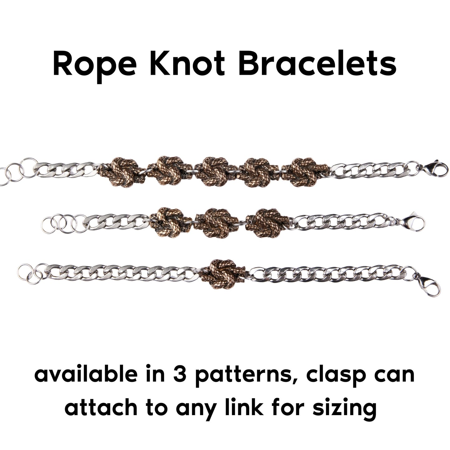 Bronze Rope Knot Bracelets - Steel Toe Studios