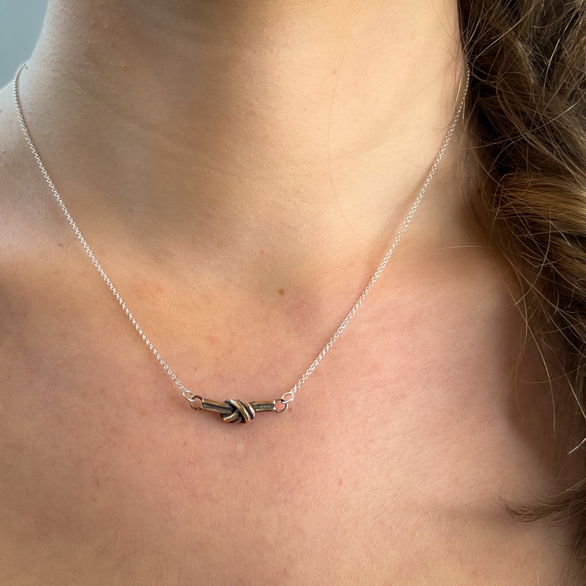 Bronze Swing Knot Necklace - Steel Toe Studios
