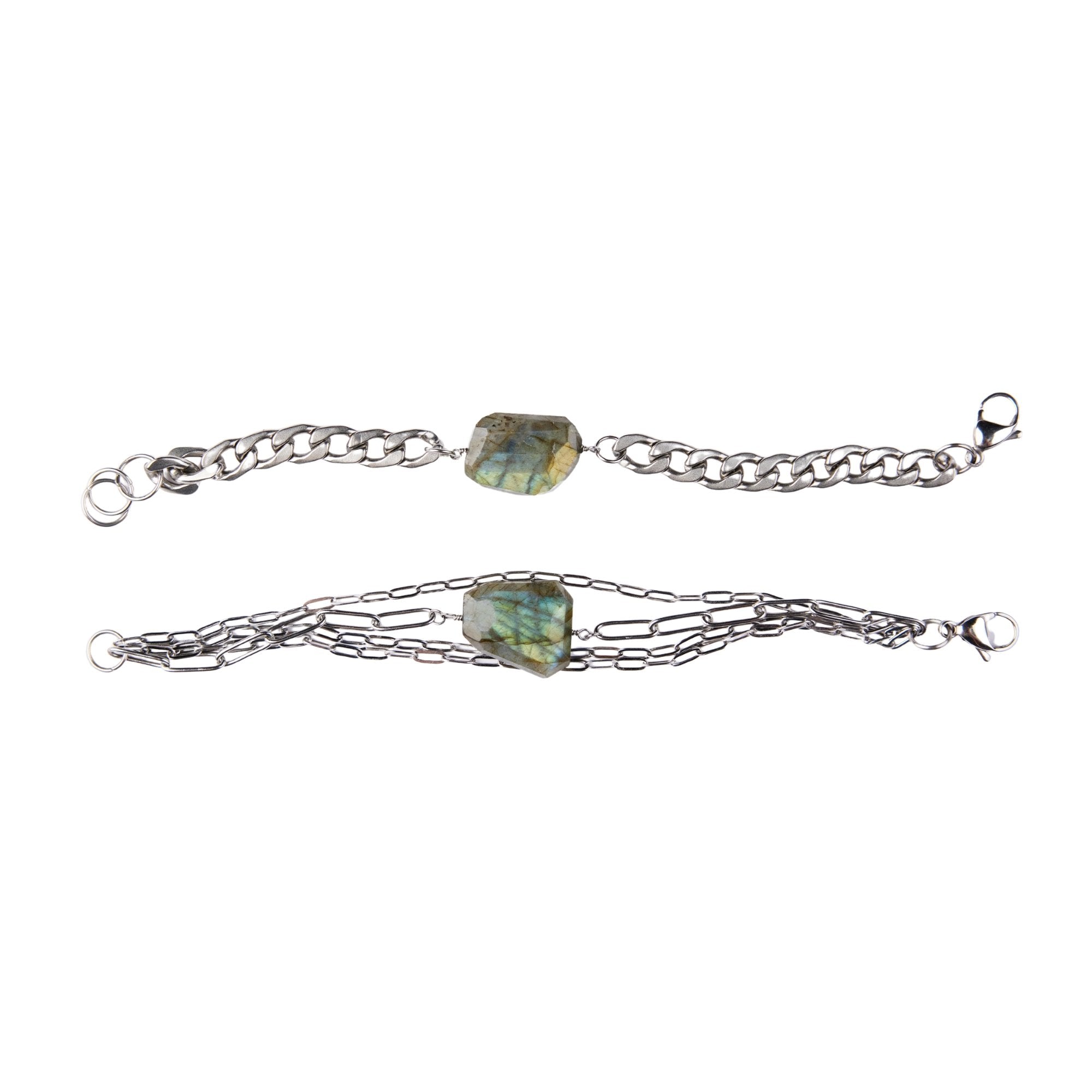 Chain Labradorite Bracelet - Steel Toe Studios