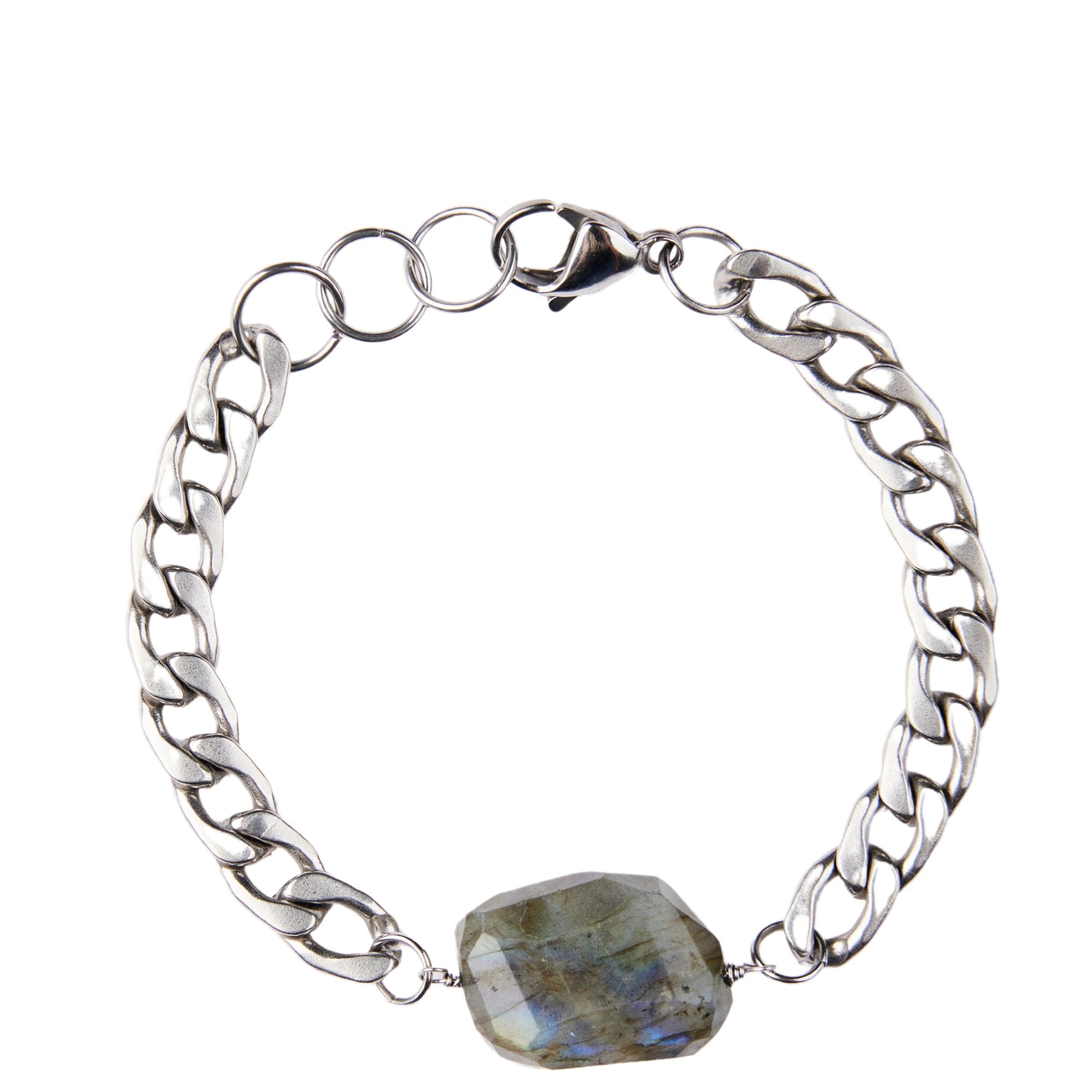 Chain Labradorite Bracelet - Steel Toe Studios