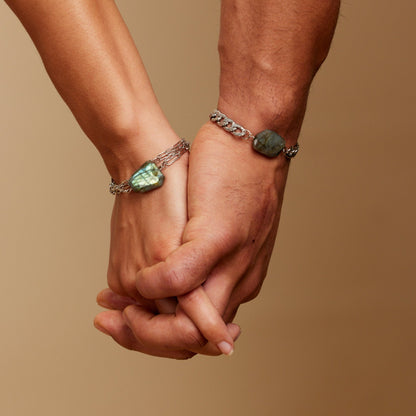 Chain Labradorite Bracelet - Steel Toe Studios