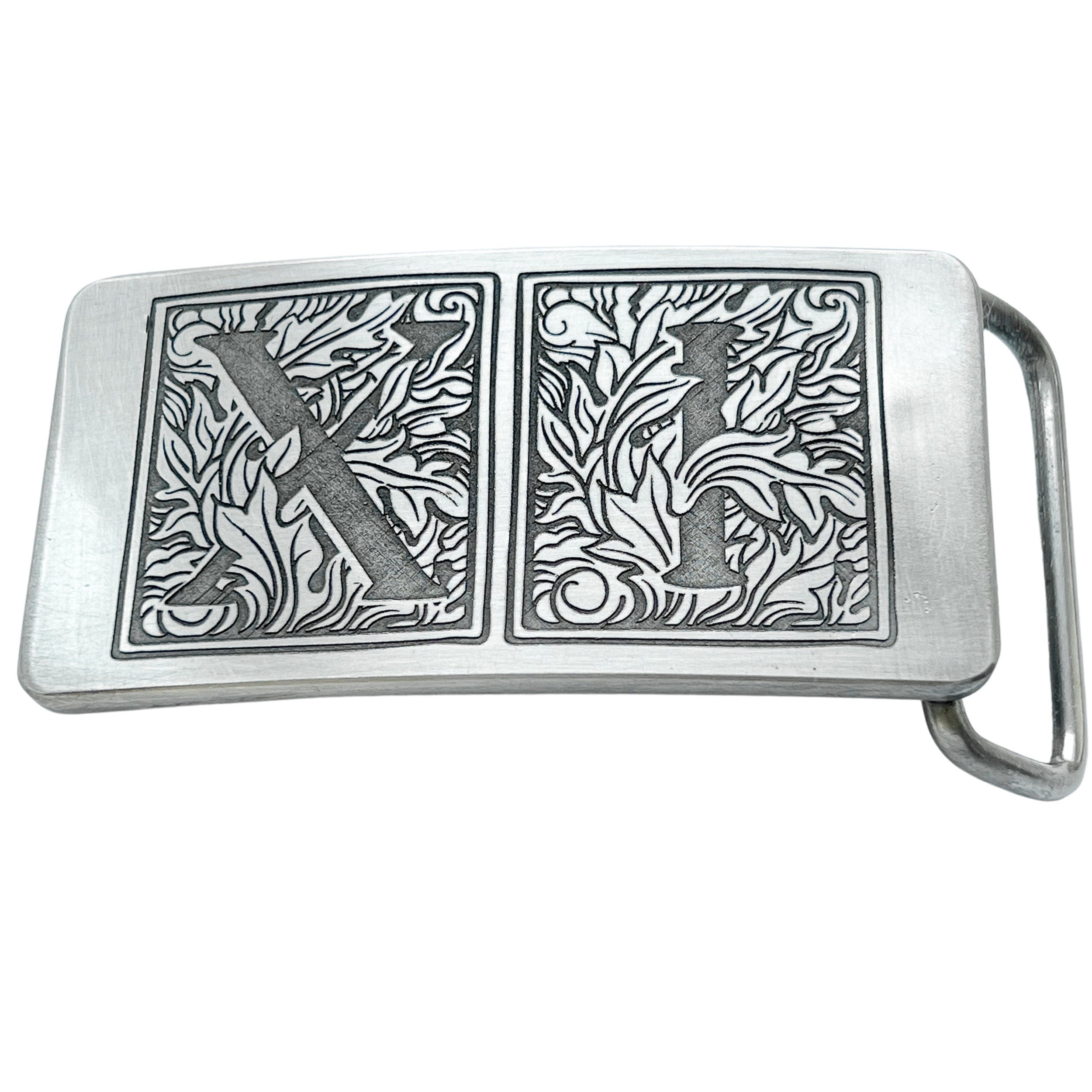 Flora Roman Numeral 11 Stainless Steel Belt Buckle - Steel Toe Studios
