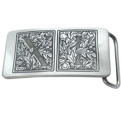 Flora Roman Numeral 11 Stainless Steel Belt Buckle - Steel Toe Studios
