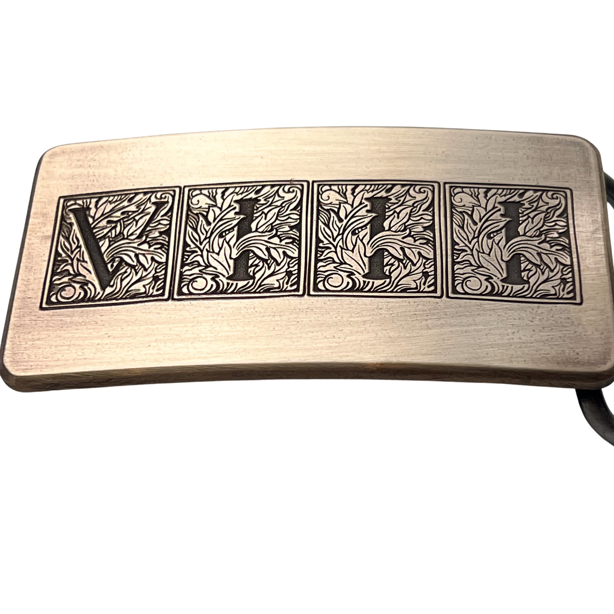 Flora Roman Numeral 8 Bronze Belt Buckle - Steel Toe Studios