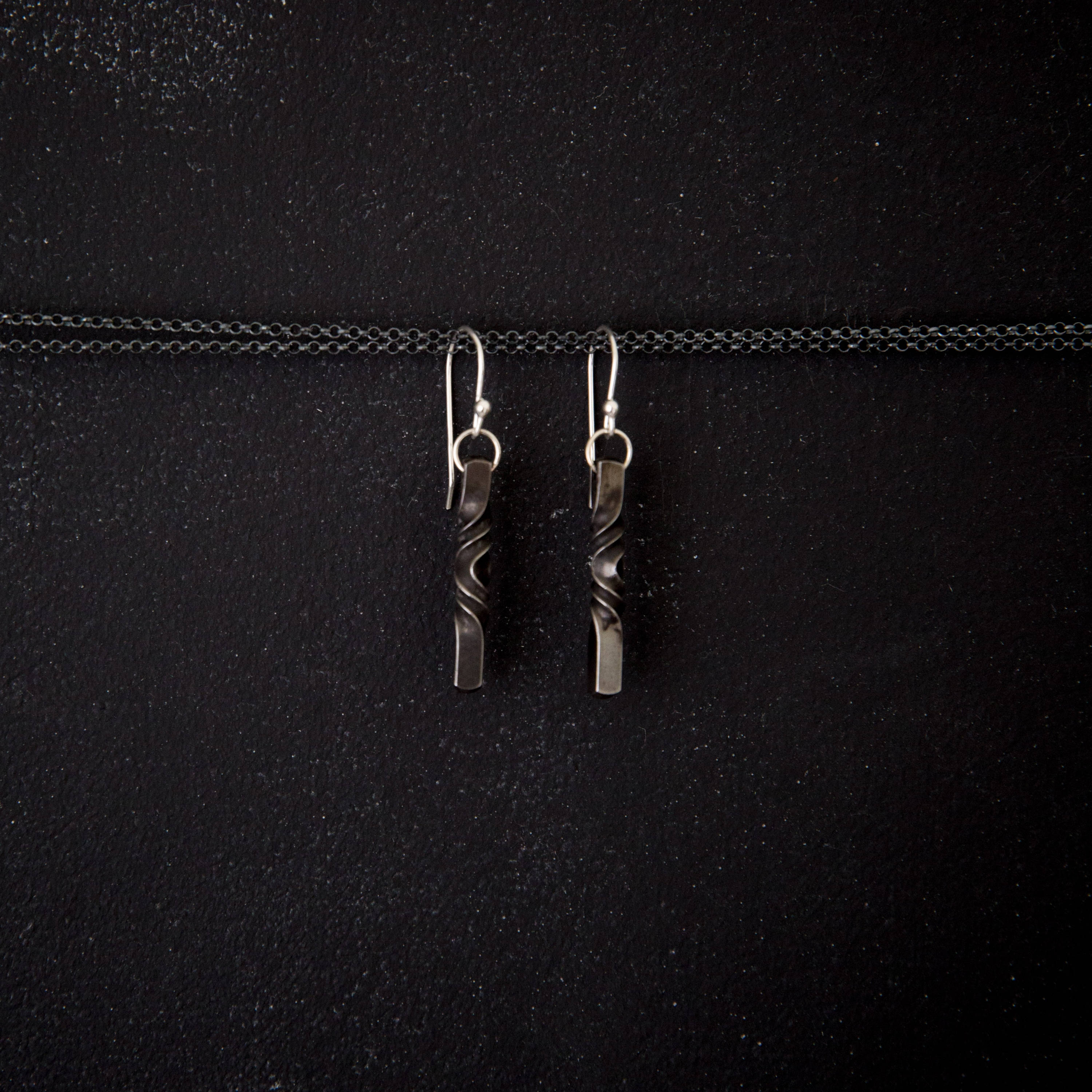 6th anniversary gift for wife- iron earrings - 11th anniversary gift - hand forged jewelry - steel anniversary -  iron anniversary gift -
