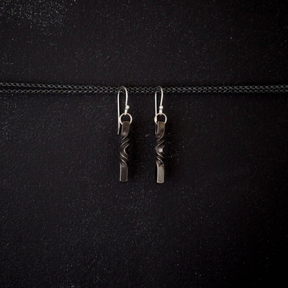 6th anniversary gift for wife- iron earrings - 11th anniversary gift - hand forged jewelry - steel anniversary -  iron anniversary gift -