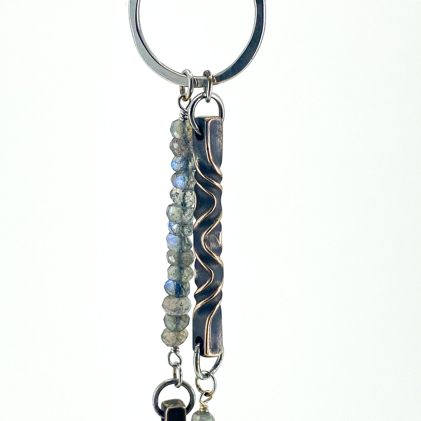bronze and labradorite jewelry set, bronze necklace, 8th anniversary gift for her, labradorite bracelet, bronze twist earrings