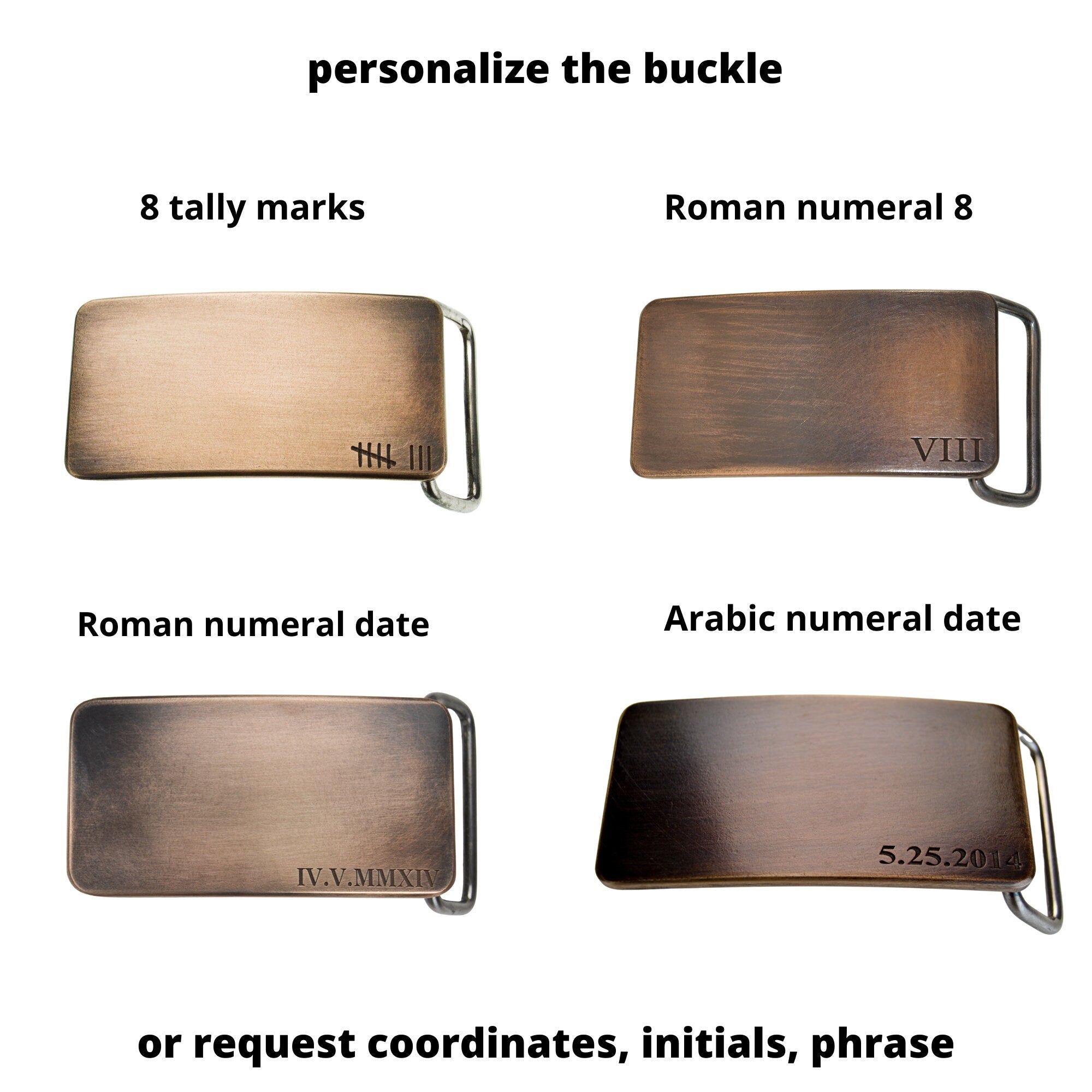 Bronze anniversary gift for husband, personalized bronze belt buckle, 8th anniversary gift for husband, 19th anniversary belt buckle