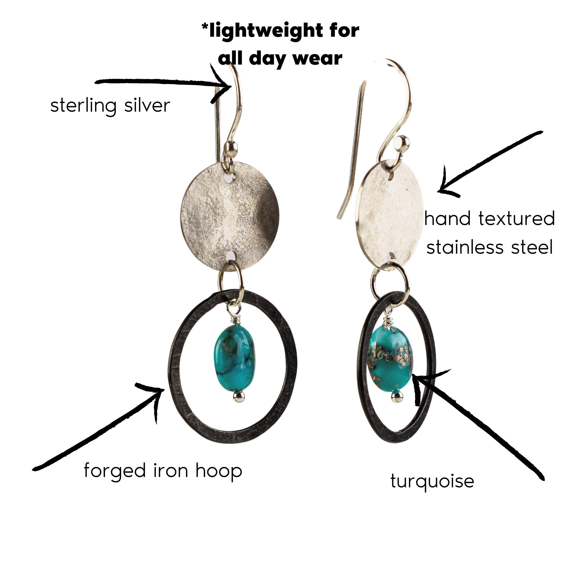 925 Sterling Silver Bujukan Rock Crystal and Turquoise Leverback Earrings |  Shop 925 Silver Bujukan Earrings | Gabriel & Co