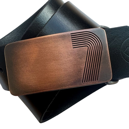 Tracks no.7 Copper Belt Buckle - Steel Toe Studios